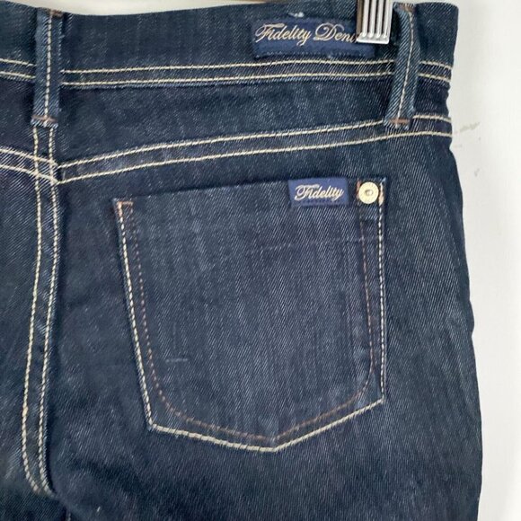 Fidelity Denim Dark Wash  Viper Rinse Low Rise Skinny Jeans 27 - Picture 6 of 7